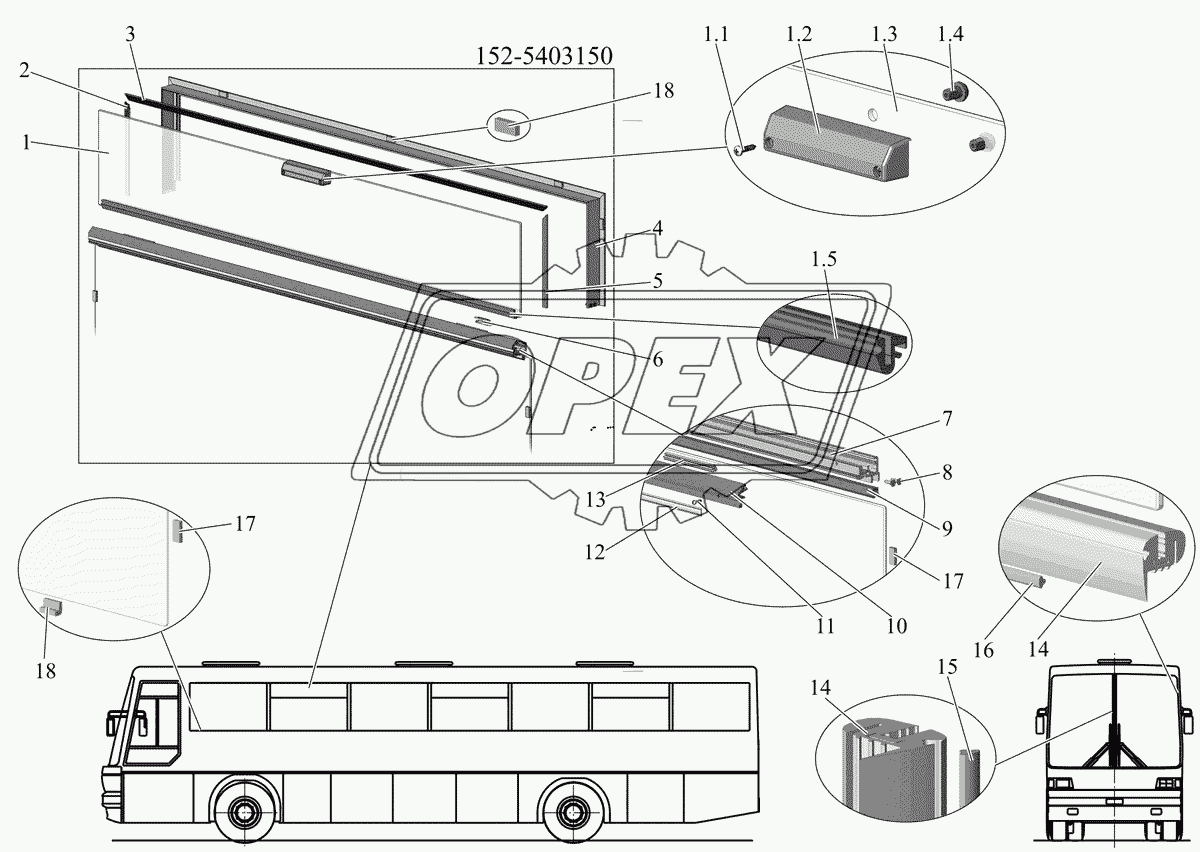 Установка стекол (152-5200010-10)